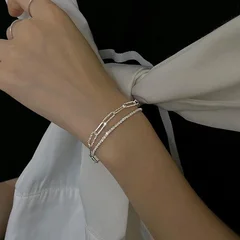 Sparkling Gypsophila Two-Piece Stacked Bracelet-3