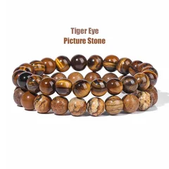 Natural Stone Bead Bracelet Set for Men & Women-17