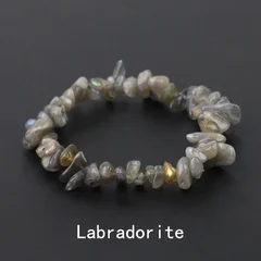 Natural Amethyst Irregular Chip Bead Stretch Bracelet-30