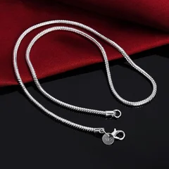 925 Sterling Silver Snake Chain Necklace-3