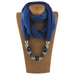 Bohemian Resin Pendant Scarf Necklace-15