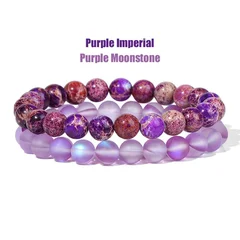 Natural Stone Bead Bracelet Set for Men & Women-12