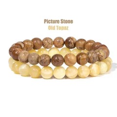 Natural Stone Bead Bracelet Set for Men & Women-14