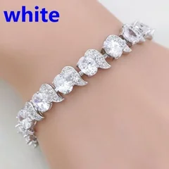 Sky Blue Cubic Zirconia Charm Bracelet for Women-5
