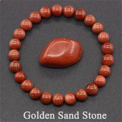 Natural Lapis Lazuli Stone Beads Elastic Bracelet for Men & Women-31