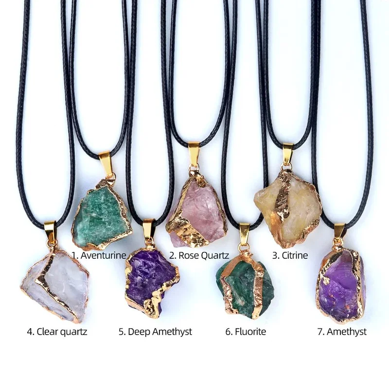Women's Natural Stone Irregular Pendant Necklace