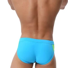 Sunga masculina de cintura baixa com zíper lateral aberto e arco-íris-14