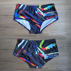 Men's Fashion Print Bikini Swim Briefs with Removable Pad-8