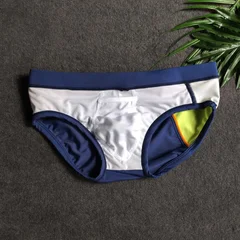 Men's Color Block Swim Brief Beach Wear-15