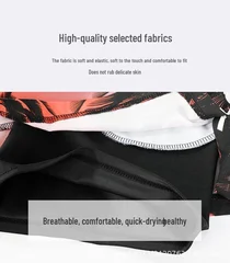 Men's Plus Size Quick-Drying Printed Beach Swim Trunks-7