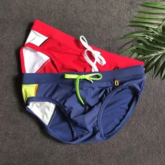 Men's Color Block Swim Brief Beach Wear-19