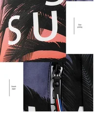 Men's Plus Size Quick-Drying Printed Beach Swim Trunks-6
