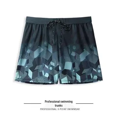 Men's Quick-Dry Loose Swim Trunks Set-11