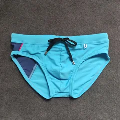Men's Color Block Swim Brief Beach Wear-17