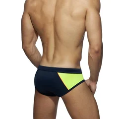 Men's Color Block Swim Brief Beach Wear-11