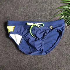 Men's Color Block Swim Brief Beach Wear-18