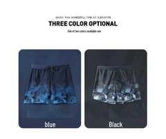 Men's Quick-Dry Loose Swim Trunks Set-7