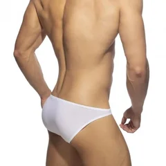 Men's Contrast Color Hollow Out Polyester Swim Trunks-5