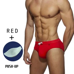 Men's Color Block Swim Brief Beach Wear-5