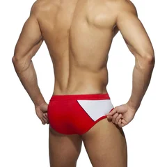 Men's Color Block Swim Brief Beach Wear-3