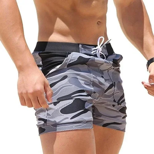 Men's Camouflage Print Quick-Dry Board Shorts