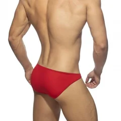 Men's Contrast Color Hollow Out Polyester Swim Trunks-9