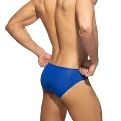 Men's Contrast Color Hollow Out Polyester Swim Trunks-7