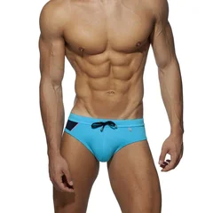 Men's Color Block Swim Brief Beach Wear-7