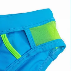 Sunga masculina de cintura baixa com zíper lateral aberto e arco-íris-18