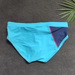 Men's Color Block Swim Brief Beach Wear-16