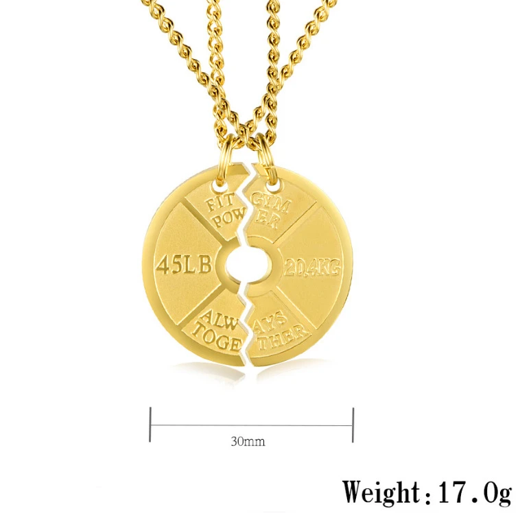 Men's Weight Plate Pendant Necklace – Gym & Fitness Jewelry