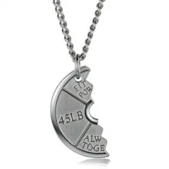 Men's Weight Plate Pendant Necklace – Gym & Fitness Jewelry-2