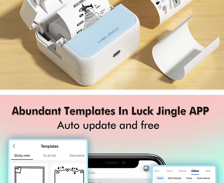 Qinya Mini Portable Bluetooth Thermal Label Printer