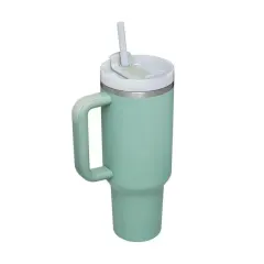 40 oz Double Wall 304 Stainless Steel Insulated Tumbler with Handle and Straw Lid-18