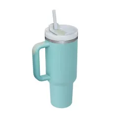 40 oz Double Wall 304 Stainless Steel Insulated Tumbler with Handle and Straw Lid-20