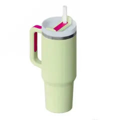 40 oz Double Wall 304 Stainless Steel Insulated Tumbler with Handle and Straw Lid-19