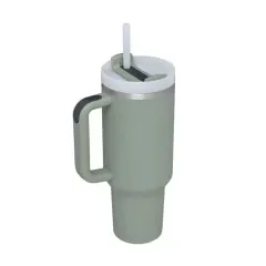 40 oz Double Wall 304 Stainless Steel Insulated Tumbler with Handle and Straw Lid-9
