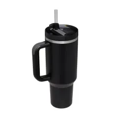 40 oz Double Wall 304 Stainless Steel Insulated Tumbler with Handle and Straw Lid-5