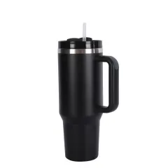 40 oz Double Wall 304 Stainless Steel Insulated Tumbler with Handle and Straw Lid-4